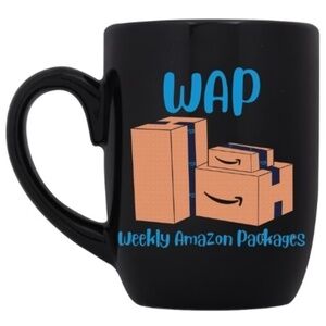 Weekly Amazon Packages Black Coffee Cup Mug